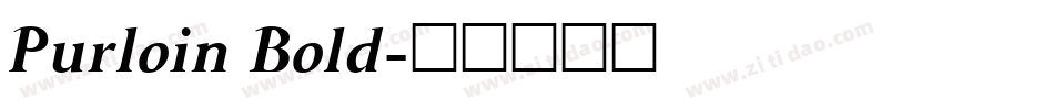 Purloin Bold字体转换